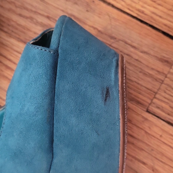 RUE 21 ECT! 5/6  Turquoise WOMENS HIGH HEEL PLATFORM OPEN TOE - Picture 3 of 6